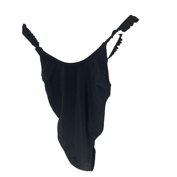 Xhilaration Black One Piece Women's Spandex Bikini S Modest Fitting Beach Resort - Picture 2 of 7